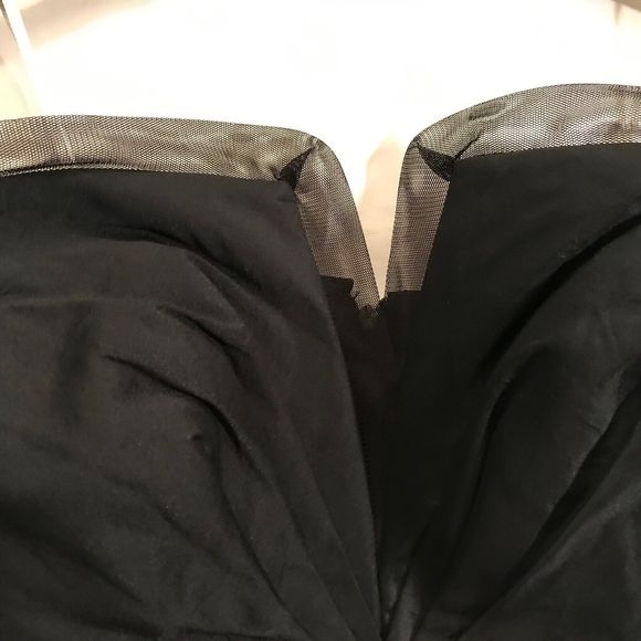 Kay Unger New York Black Cocktail Deep V Tie Back Sash Size 6 - Picture 4 of 10